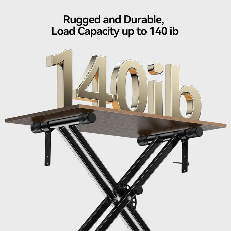 Rhymo Keyboard Stand Double-X, Heavy-Duty, Pre-Assembled Piano Stand for Kids and Adults, 8 Adjustable Digital Piano Stand with Locking Straps Fits 54 61 88 - Image 5